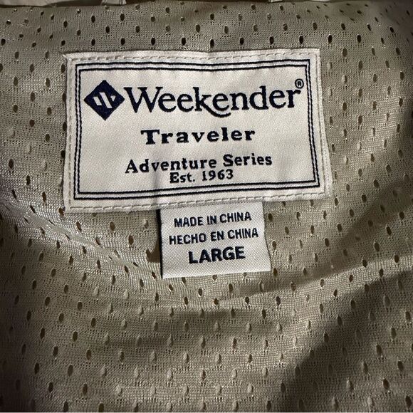Weekender Convertible Jacket Traveler Adventure Series Khaki/Tan Mens Size Large - Picture 13 of 16